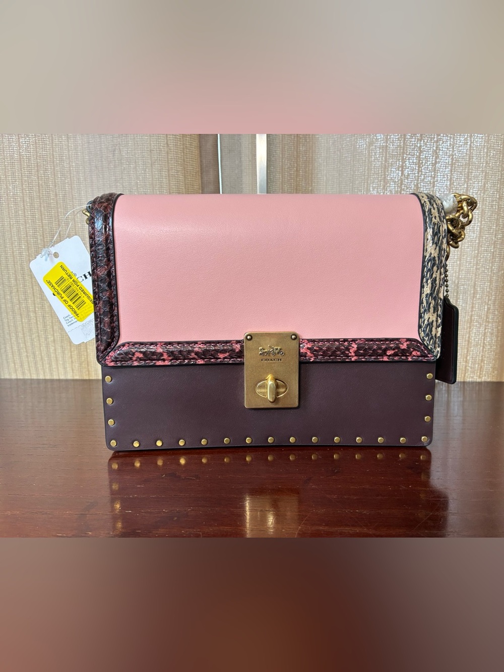 Coach x J Lo Sutton Colorblock Shoulder Bag NWT